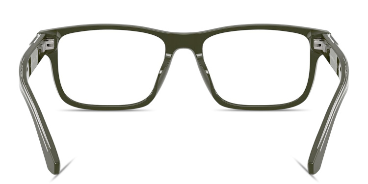تسوق نظارات طبية مستطيلة بتوقيع العلامة امبوريو أرماني بلون أخضر أونلاين.