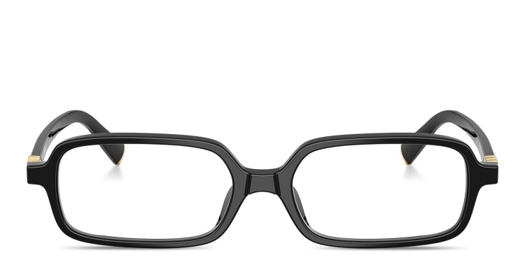تسوق نظارات طبية مستطيلة بشعار العلامة العمودي ميو ميو بلون أسود أونلاين.