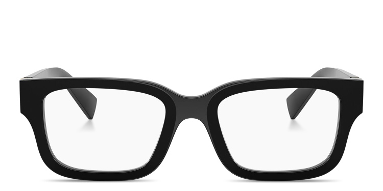 تسوق نظارات طبية مربّعة بشعار العلامة العمودي ميو ميو بلون أسود أونلاين.