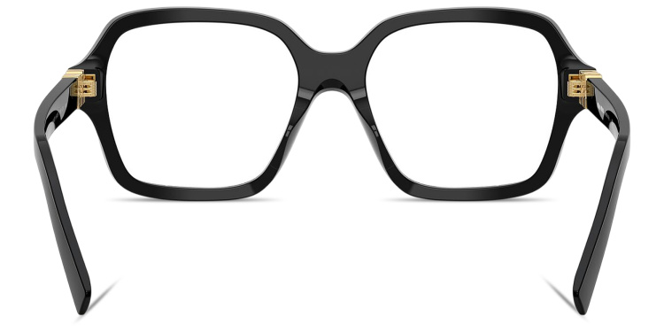 تسوق نظارات طبية مربّعة كبيرة بشعار العلامة العمودي ميو ميو بلون أسود أونلاين.