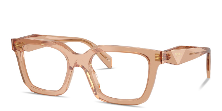 تسوق نظارات طبية مربّعة بتوقيع العلامة برادا بلون بني أونلاين.