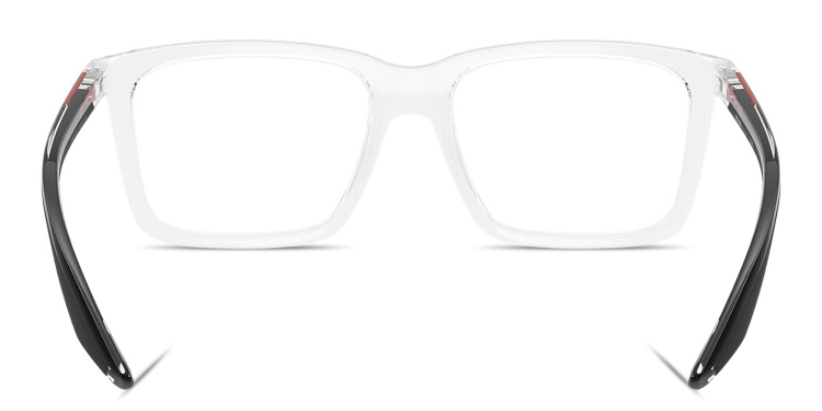 تسوق نظارات طبية مستطيلة واسعة بتوقيع العلامة برادا لينيا روسا بلون شفاف أونلاين.
