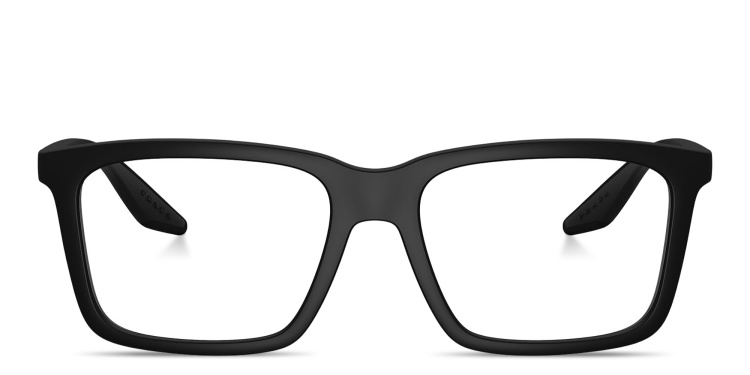 تسوق نظارات طبية مستطيلة واسعة بتوقيع العلامة برادا لينيا روسا بلون أسود أونلاين.