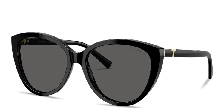 Shop TIFFANY Tiffany T Cat-Eye Sunglasses in Black online.