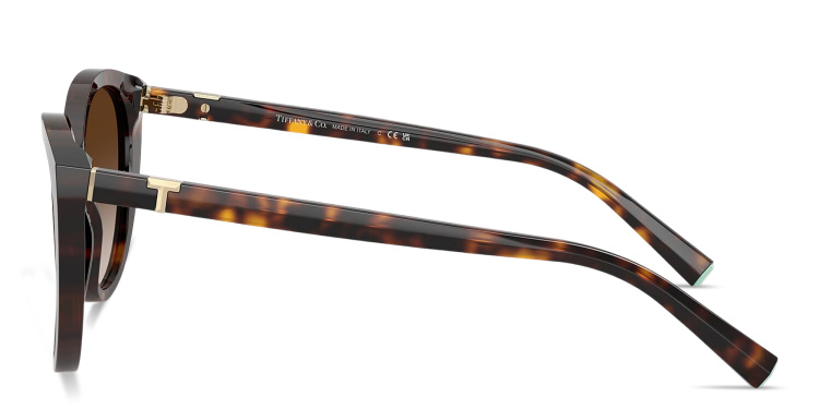 Shop TIFFANY Tiffany T Cat-Eye Sunglasses in Havana online.