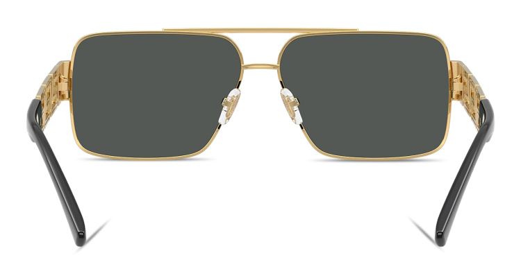 تسوق نظارات شمسية غريكا بإطار مستطيل فيرزاتشي بلون ذهبي أونلاين.
