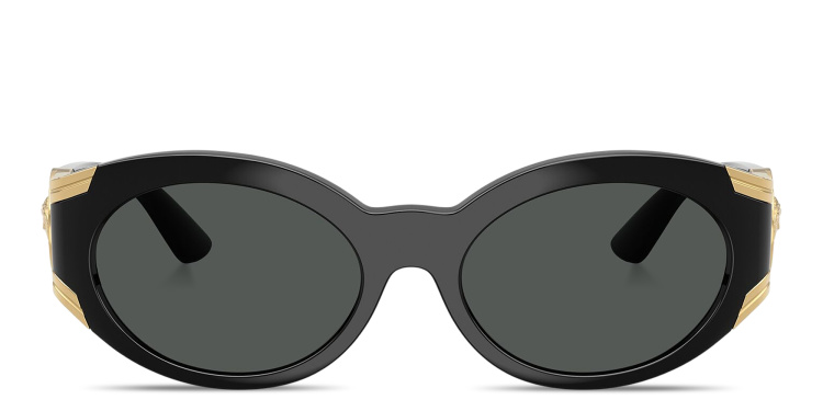 تسوق نظارات شمسية ميدوسا بإطار بيضاوي فيرزاتشي بلون أسود أونلاين.
