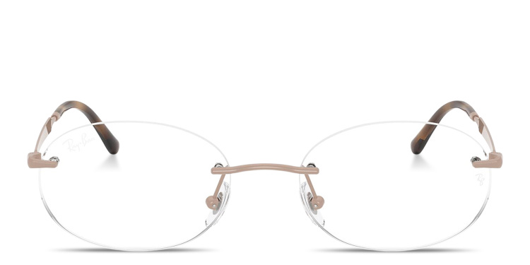 تسوق نظارات طبية أوبتيكس بيضاوية بدون إطار للجنسين راي بان بلون زهري أونلاين.