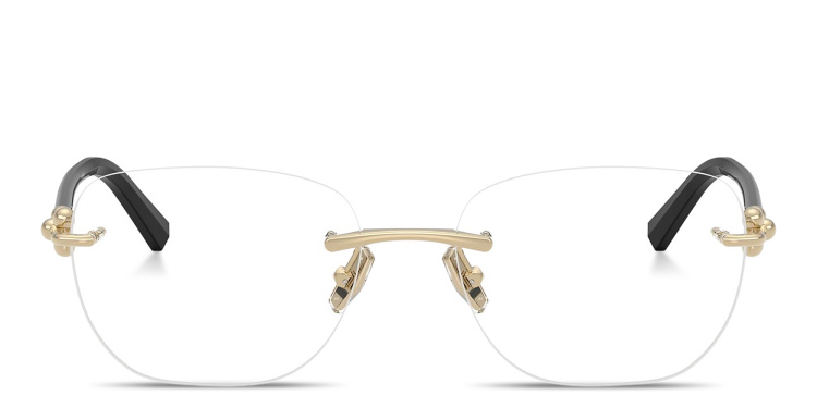 تسوق نظارات طبية تيفاني هاردوير مربّعة بدون إطار للجنسين تيفاني أند كو بلون ذهبي أونلاين.