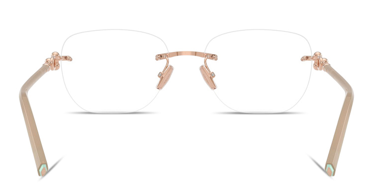 Shop TIFFANY Tiffany HardWear Unisex Rimless Square Eyeglasses in Gold online.