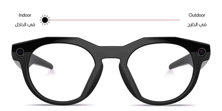 تسوق نظارات شمسية ميتا HSTN ليميتد إيدشن ترانزيشنز بإطار دائري للجنسين اوكلي بلون أسود أونلاين.