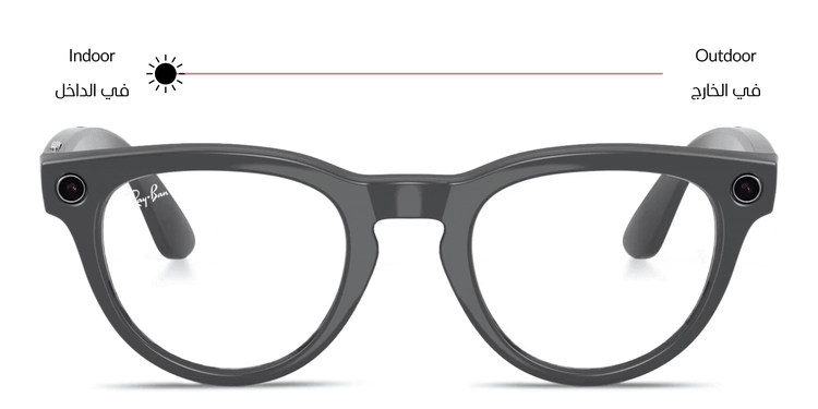 تسوق نظارات شمسية ميتا هيدلاينر ترانزشنز طراز بانتوس للجنسين راي بان بلون رمادي أونلاين.