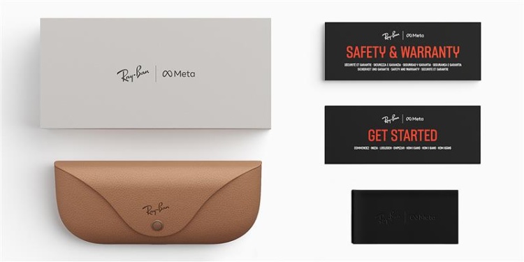 تسوق نظارات شمسية ميتا وايفارير ترانزشنز بإطار مربّع للجنسين راي بان بلون أزرق أونلاين.