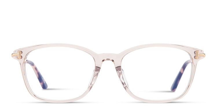 Shop TOM FORD T Logo Unisex Square Eyeglasses in Pink online.