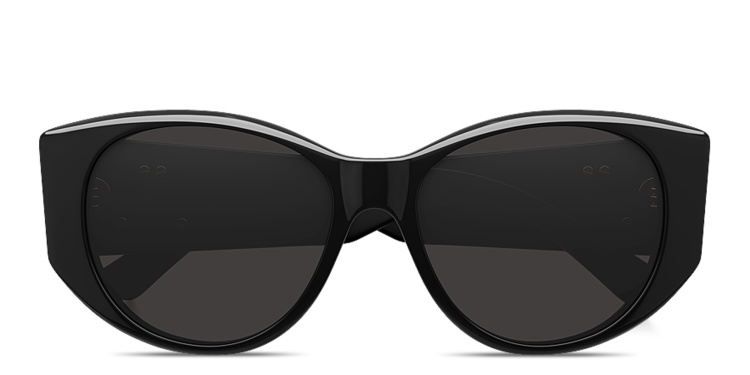 تسوق نظارات شمسية نانو بإطار دائري بالينسياغا بلون أسود أونلاين.