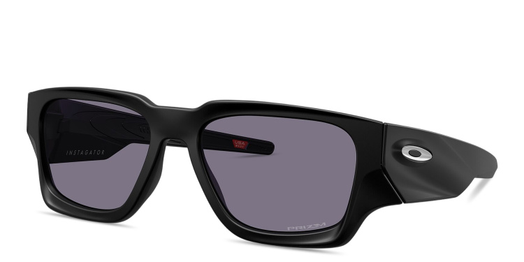 Shop Oakley Instagator Rectangle Sunglasses in Black online.