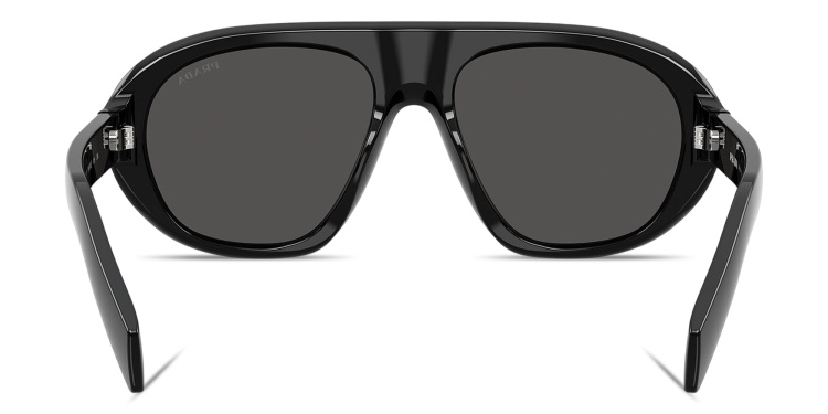 تسوق نظارات شمسية غير منتظمة بتوقيع العلامة برادا بلون أسود أونلاين.