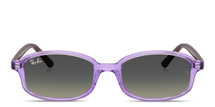 Shop Ray-Ban Logo Kids Irregular Sunglasses in Purple online.