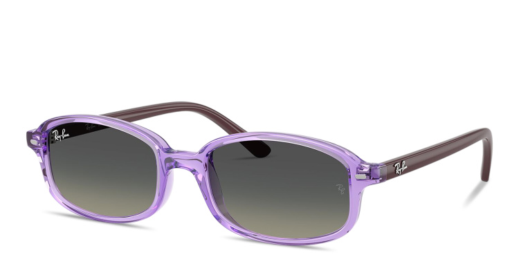 Shop Ray-Ban Logo Kids Irregular Sunglasses in Purple online.
