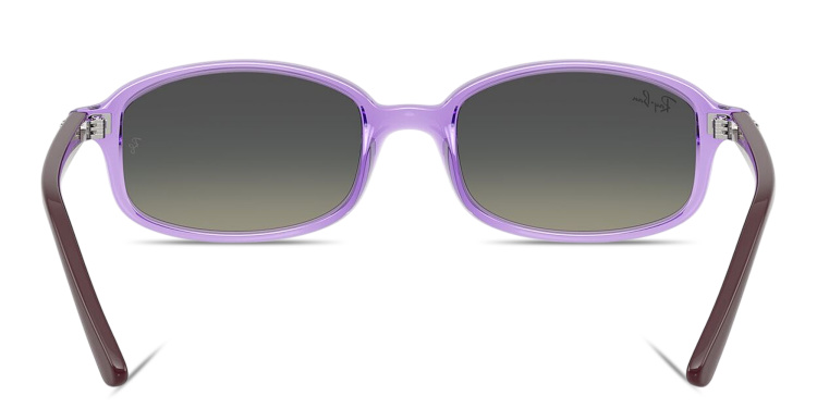 Shop Ray-Ban Logo Kids Irregular Sunglasses in Purple online.