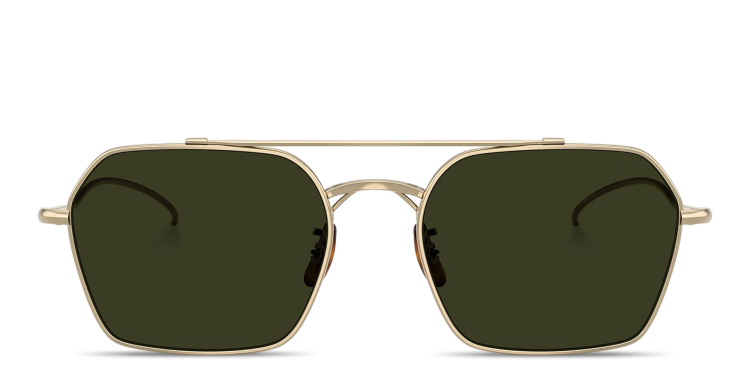 تسوق نظارات شمسية ريفيتي بإطار غير منتظم للجنسين أوليفر بيبلز بلون ذهبي أونلاين.