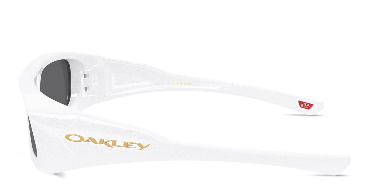 Shop Oakley Permian Unisex Rectangle Sunglasses in White online.