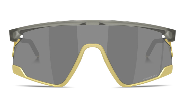 Shop Oakley BXTR Metal Half-Rim Mask Sunglasses in Grey online.