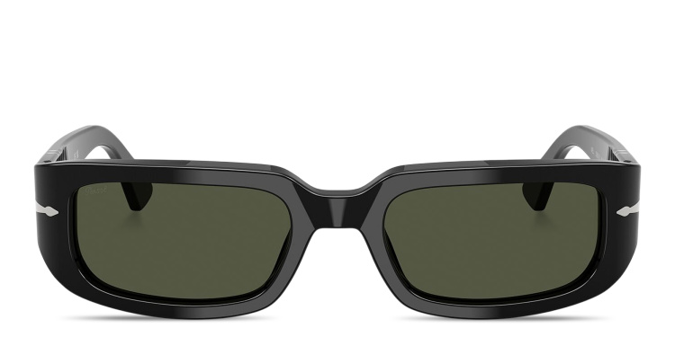 Shop PERSOL Mel Unisex Pillow Sunglasses in Black online.