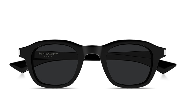 Shop SAINT LAURENT Naked Wire Core Unisex Panthos Sunglasses in Black online.