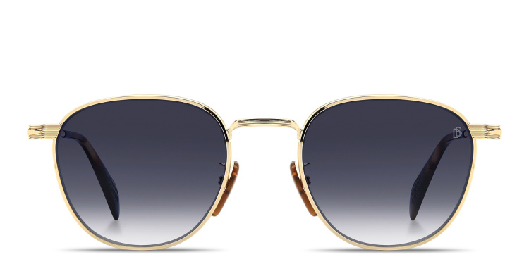 تسوق نظارات شمسية طراز بانتوس بشعار العلامة ديفيد بيكهام بلون ذهبي أونلاين.