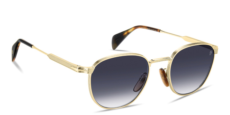 تسوق نظارات شمسية طراز بانتوس بشعار العلامة ديفيد بيكهام بلون ذهبي أونلاين.