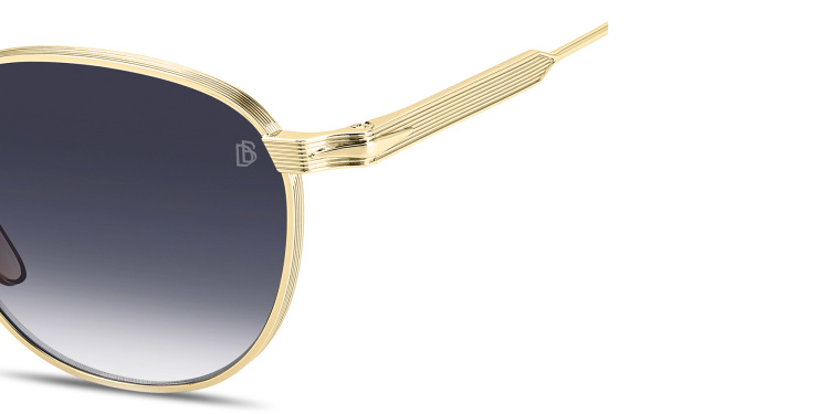 تسوق نظارات شمسية طراز بانتوس بشعار العلامة ديفيد بيكهام بلون ذهبي أونلاين.