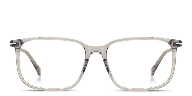 تسوق نظارات طبية مستطيلة واسعة بشعار العلامة ديفيد بيكهام بلون رمادي أونلاين.