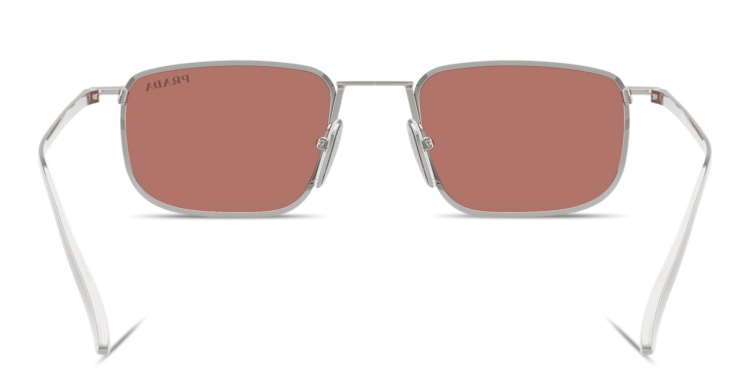 تسوق نظارات شمسية طراز بيلو بالشعار المنقوش برادا بلون فضي أونلاين.