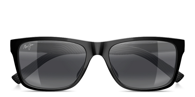 Shop Maui Jim KŌWELO Rectangle Sunglasses in Black online.