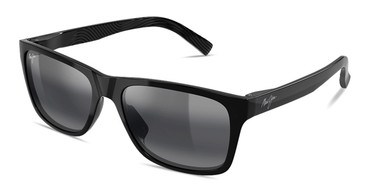 Shop Maui Jim KŌWELO Rectangle Sunglasses in Black online.