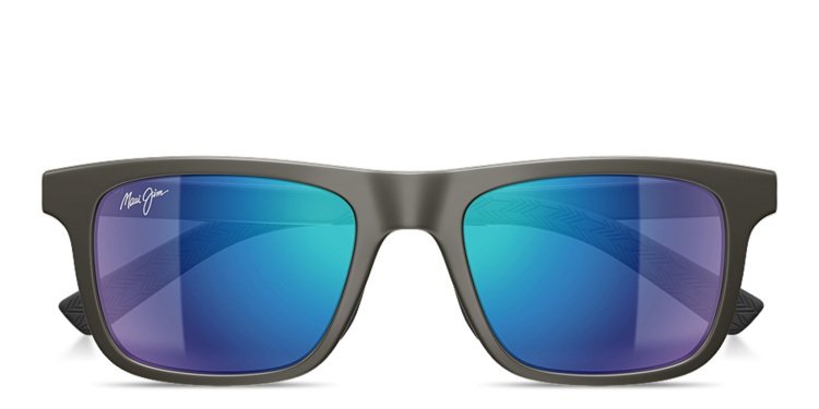 Shop Maui Jim Moaka Rectangle Sunglasses in Grey online.