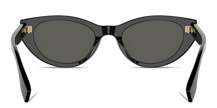 Shop FENDI Lettering Oval Sunglasses in Black online.