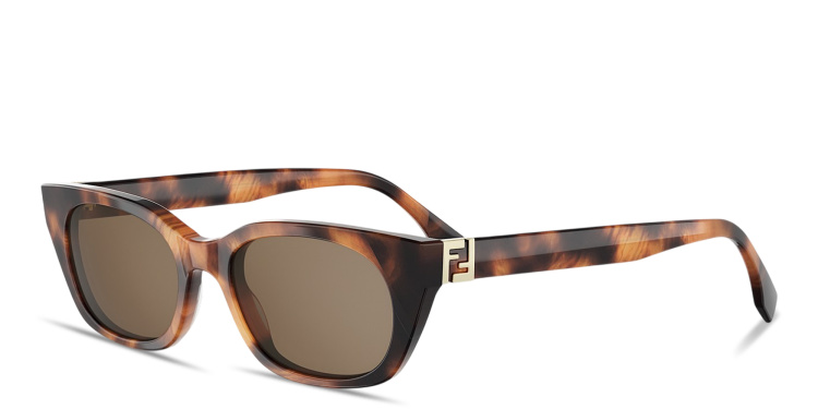 Shop FENDI Forever Fendi Cat-Eye Sunglasses in Brown online.