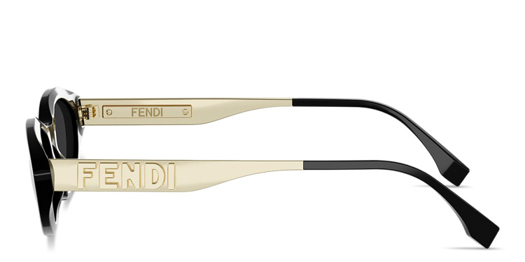 Shop FENDI Fendigraphy Cat-Eye Sunglasses in Black online.