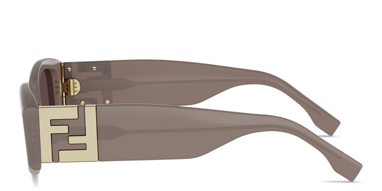 Shop FENDI Forever Fendi Rectangle Sunglasses in Brown online.