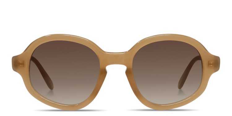 Shop LOEWE Slim Round Sunglasses in Brown online.