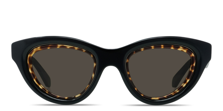 Shop LOEWE Anagram Cat-Eye Sunglasses in Black online.