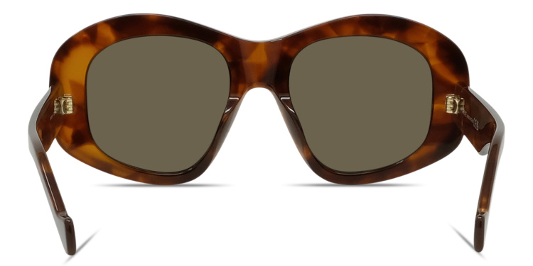 Shop LOEWE Anagram Oversized Irregular Sunglasses in Brown online.