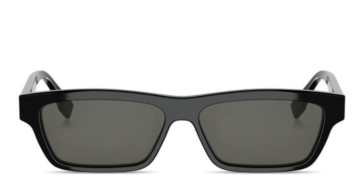 Shop FENDI FF Squared Cat-Eye Sunglasses in Black online.