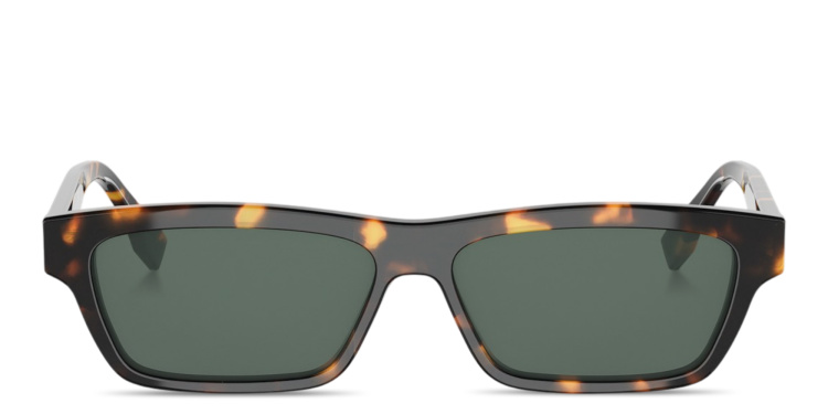 Shop FENDI FF Squared Cat-Eye Sunglasses in Havana online.