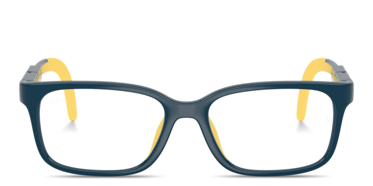 Shop Ray-Ban Optics Kids Panthos Eyeglasses in Blue online.
