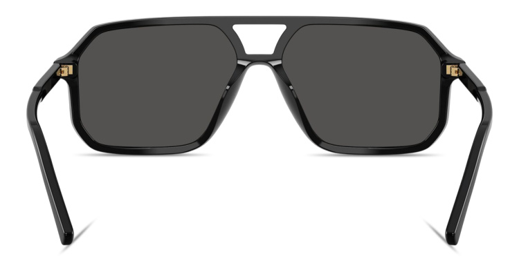 Shop Dolce & Gabbana Logo Signature Unisex Pilot Sunglasses in Black online.