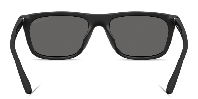 Shop Emporio Armani Eagle Logo Pillow Sunglasses in Black online.