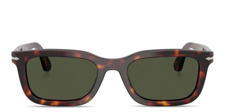 Shop PERSOL Arrow Unisex Rectangle Sunglasses in Havana online.